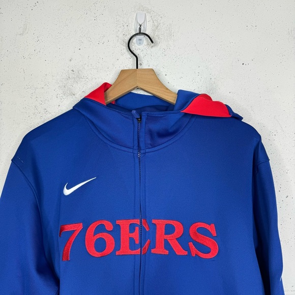 Nike 76ers Philadelphia Basketball Zip Up Hoodie Size Large - Picture 2 of 8